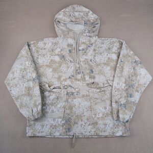 Zara Large Mens Hoodie Sweater Canvas Camo Cargo Pockets 26x26 Oversized Boxy